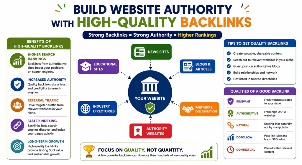 Build Website Authority with High-Quality Backlinks