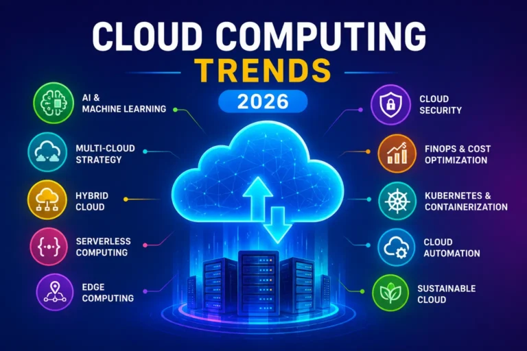 Learn the latest cloud computing trends in 2026, including AI, multi-cloud, cloud security, and emerging technologies.