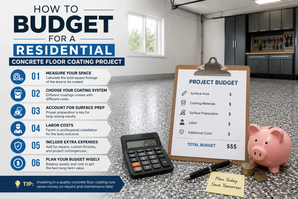 How to Budget for a Residential Concrete Floor Coating Project